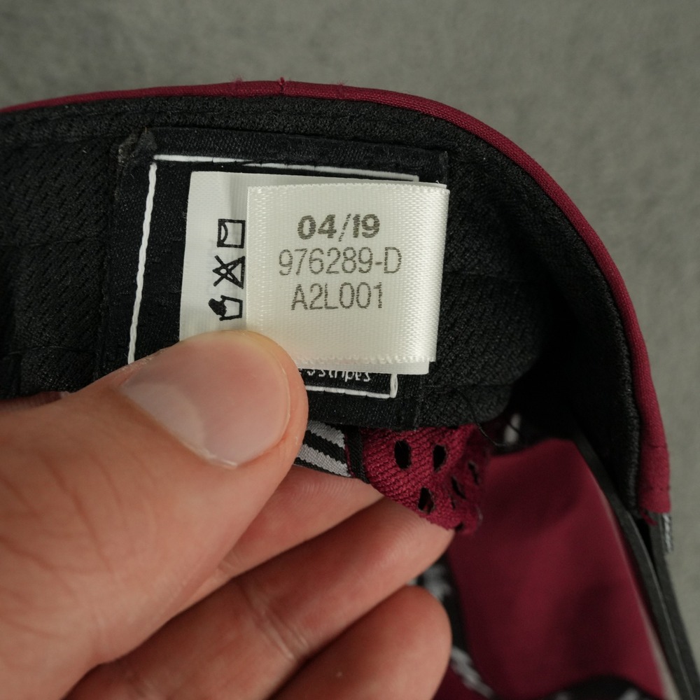 Adidas Originals Hat Mens OSFM Maroon Tech Mesh‎ Perforated Snapback Trefoil - Picture 9 of 10